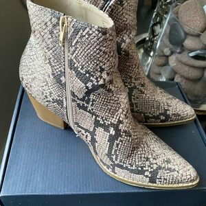 Coconuts by Matisse Snake Print Heeled Boots